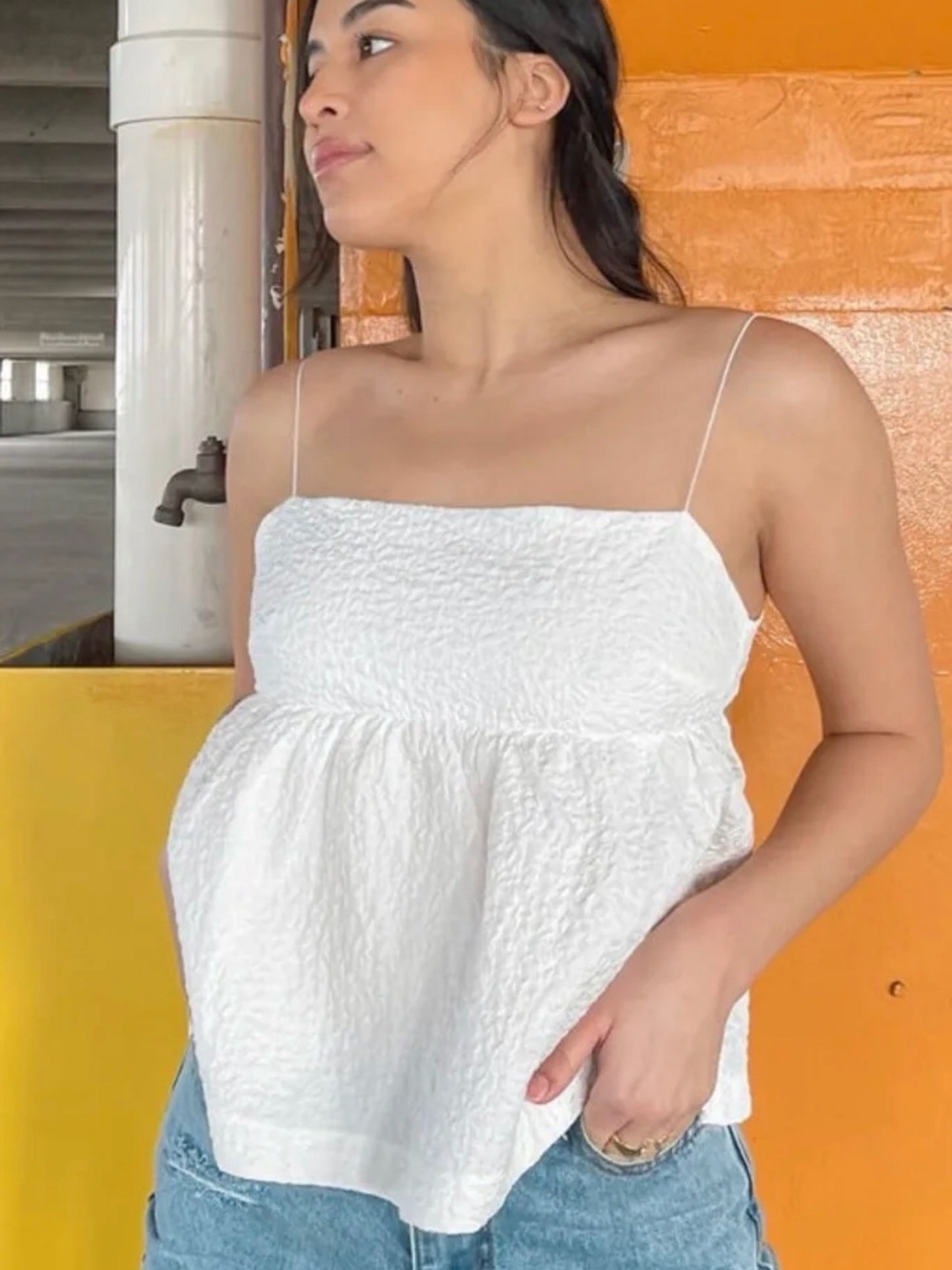 Et Clet White Open Back Top